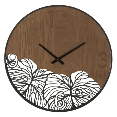 ZEGAR NASTENNY WOOD/LEAF Ø 60X2 cm